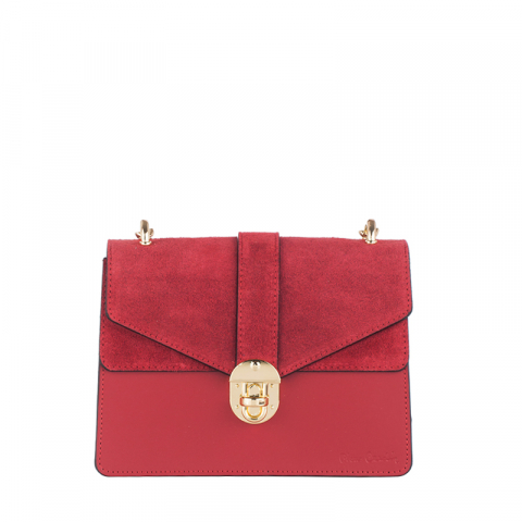 Дамска червена чанта колекция Ruga Comoscio
