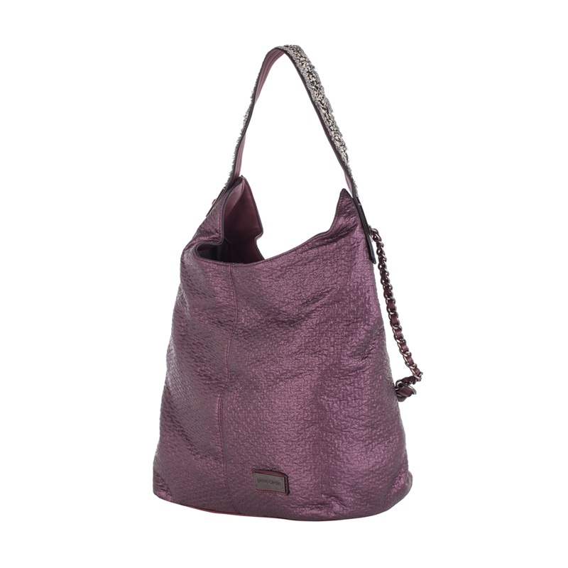Дамска бляскава лилава чанта Pierre Cardin