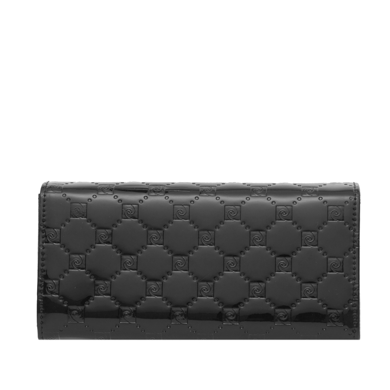 Дамско черно портмоне с щампа Pierre Cardin