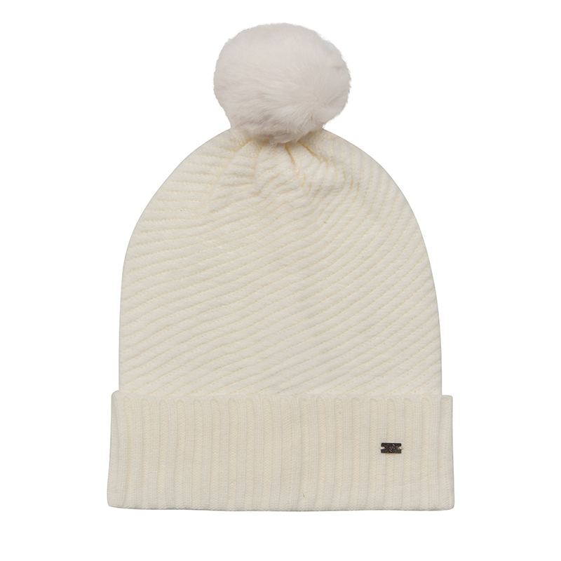 Бяла зимана шапка Pierre Cardin