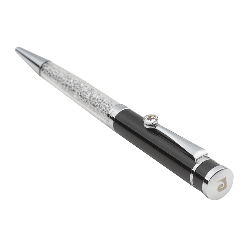 Химикалка Pierre Cardin колекция Crystal, черно и сребърно, PCT16